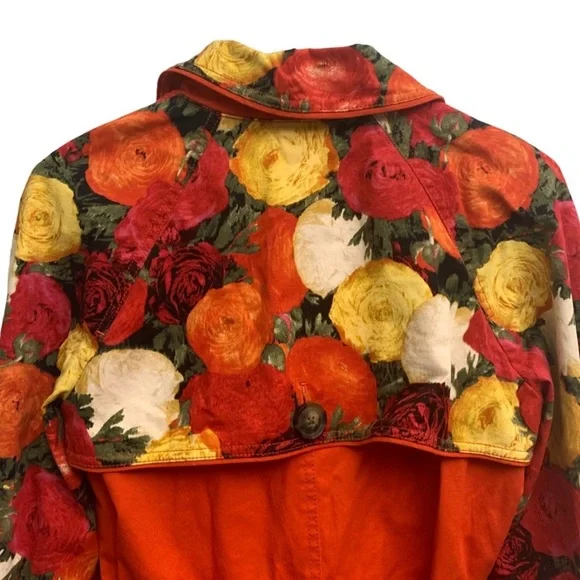 Anthropologie Elevenses Floral Trench Coat - Picture 8 of 14